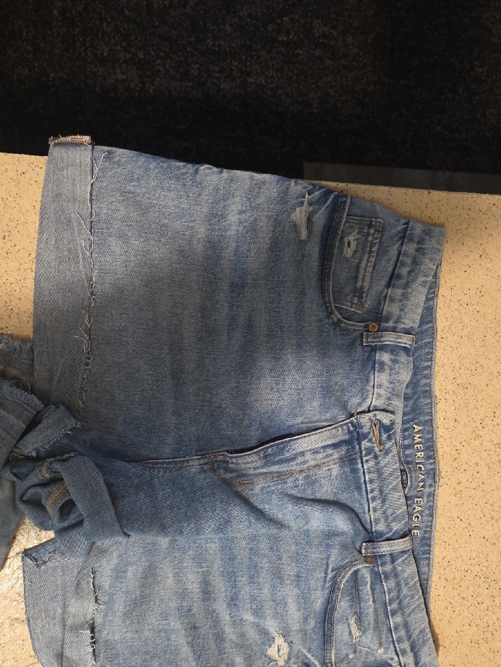 American Eagle Outfitters Light Blue Cropped Denim Shorts